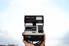Eine alte Polaroidkamera